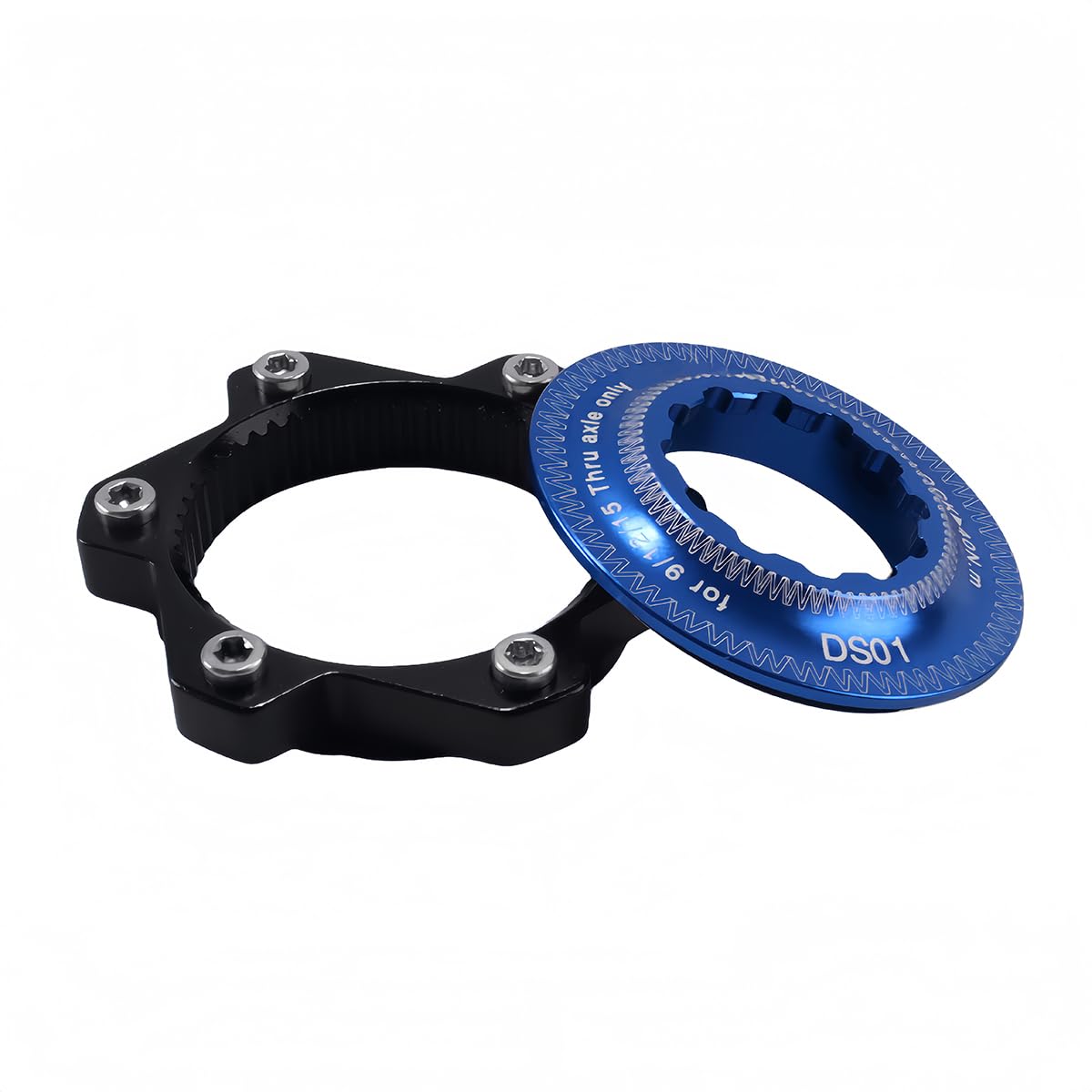 Teron Adapter centralnej blokady, adapter wirnika hamulca tarczowego, do przebudowy piast Center Lock na 44 mm, odstęp między śrubami, 6 wirników śrubowych (niebieski)