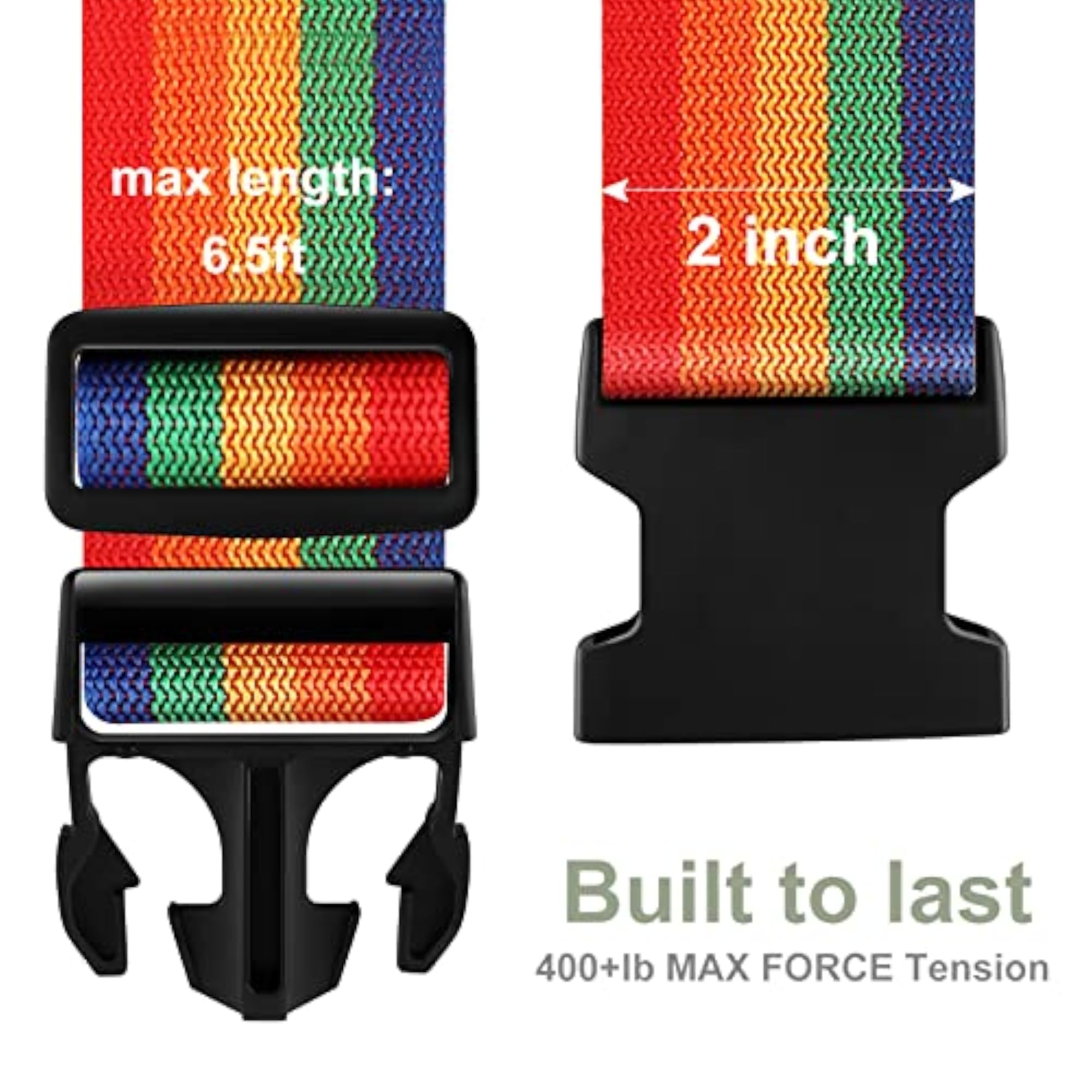 Pack of 4 Adjustable Luggage Straps