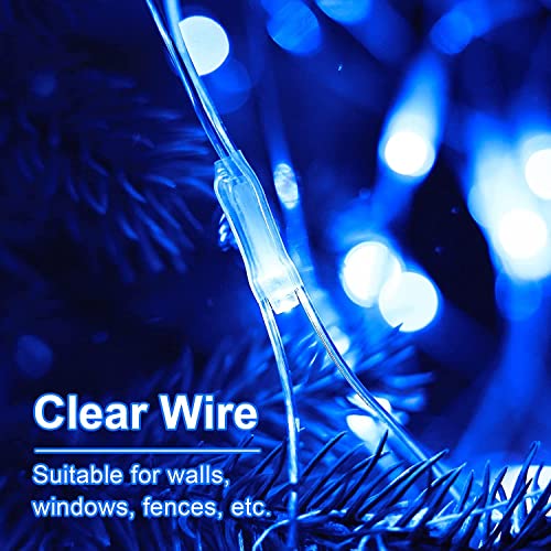 Image of LED Net Mesh String Lights, 9.8Ft X 6.6Ft, 192 LEDs, Still Modes Diwali Decor with Diwali Lights for Home Decoration! LED Diwali Light, LED Lights for Home Decoration (3x2 Net Blue)