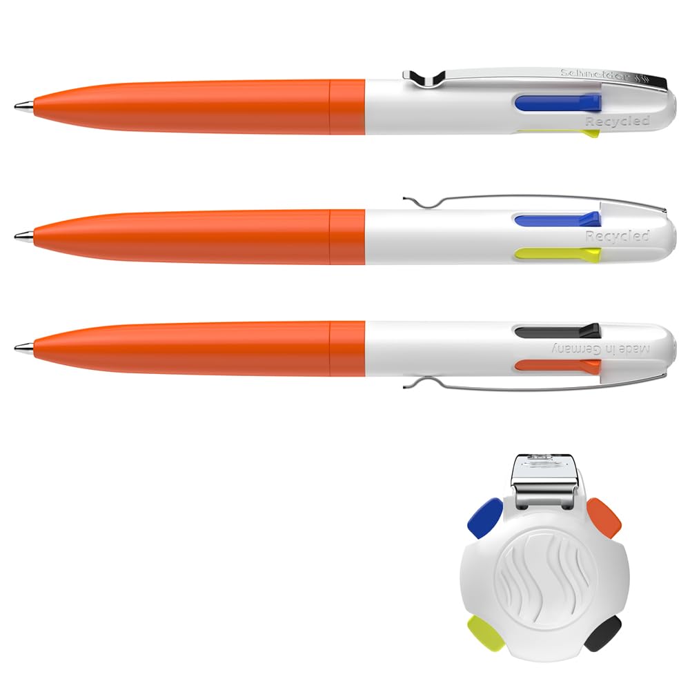 Amazon | シュナイダー Schneider 4色ボールペン テイク4 ネオン M