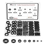 200 Pcs Rubber Grommets Kit – 8 Sizes Firewall Rubber Hole Plugs Assortment, Rubber Grommets for Wiring, Automotive, Electrical, Home DIY (1/4', 5/16', 3/8', 7/16', 1/2', 5/8', 7/8', 1')