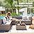 Pamapic 7 Pieces Outdoor Sectional Furniture?Wicker Patio sectional Furniture Sets?All-Weather Rattan Patio Conversation Set with Washable Cushions Covers? Gray Rattan(Gray Cushions)