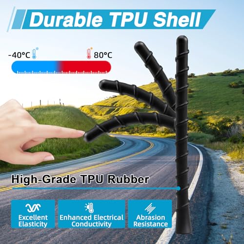 Image of 7 inch Upgraded Spiral Antenna，Short Radio Antenna Mast Compatible with Chevrolet Silverado 1500 2006-2025, Car Wash Proof, Internal Copper Coil for Enhanced Reception