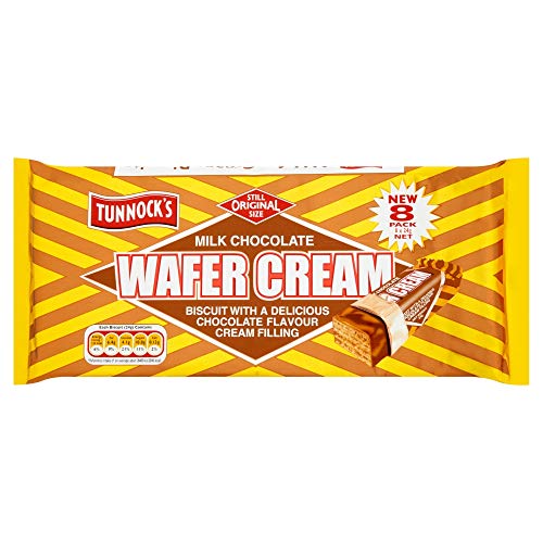 Tunnock's Milk Chocolate Wafer Cream, Pack of 8