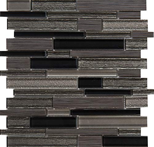 MSI Metro Gris Interlocking Blend of Glass and Stone Tile for Kitchen Backsplash, Wall Tile for Bathroom, Accent Wall Tile, and Shower Wall Tile, 12 in. x 12 in. Mesh-Mounted Mosaic Tile (10 sq. ft.) MSI Metro Gris Interlocking Blend of Glass and Stone Tile for Kitchen Backsplash, Wall Tile for Bathroom, Accent Wall Tile, and Shower Wall Tile, 12 in. x 12 in. Mesh-Mounted Mosaic Tile (10 sq. ft.)