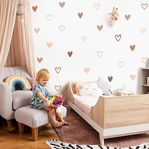 funlife Boho Cœur Stickers Muraux Enfants Autocollants Décoller et Bâton Imperméable sticker mural enfant Mur Décalcomanies Filles de la Pépinière...