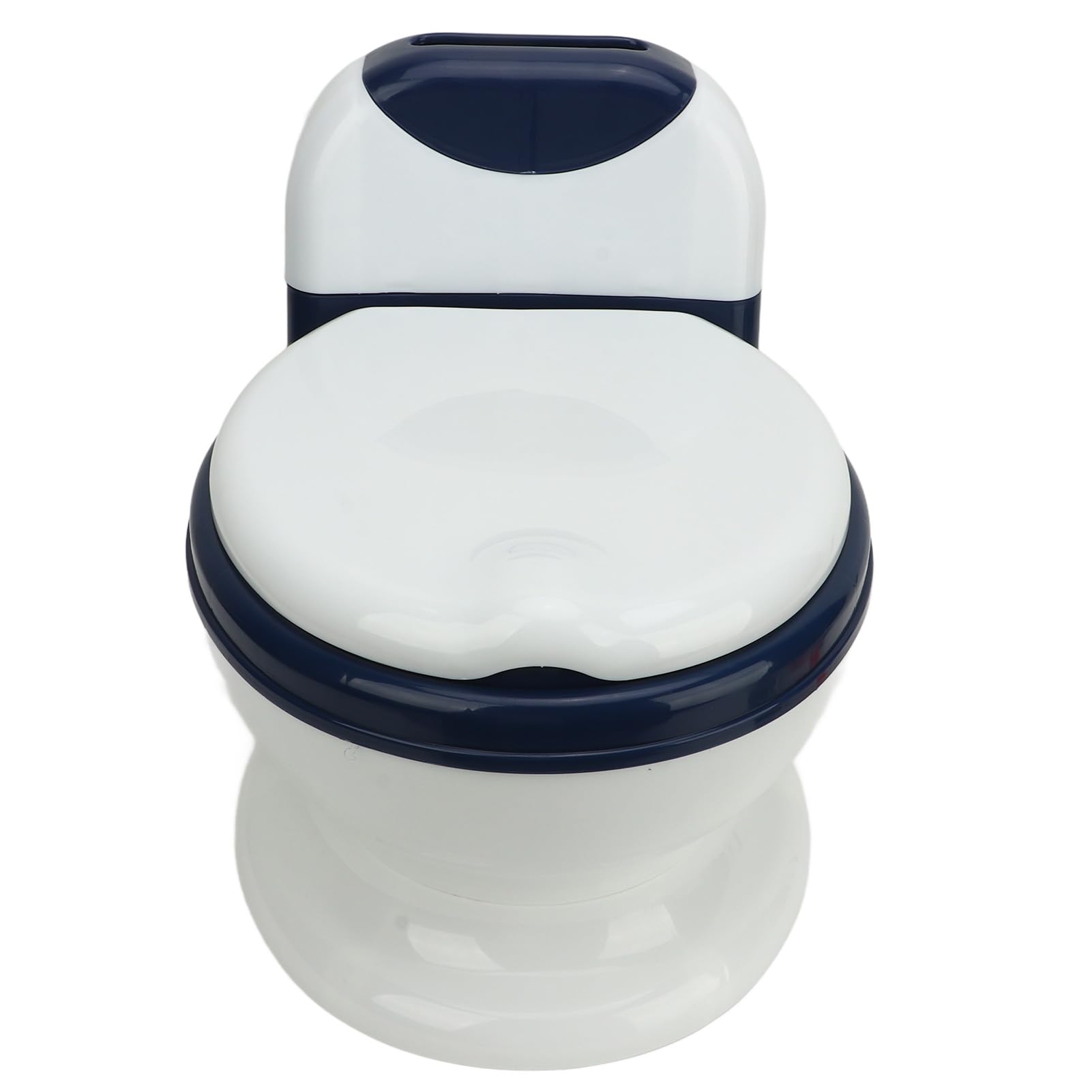 EMUKOEP Transition Potty Trainer Inodoro con Cojín Suave de Fácil Limpieza para Niños Pequeños, Previene Almohadillas Antideslizantes (Azul Blanco)