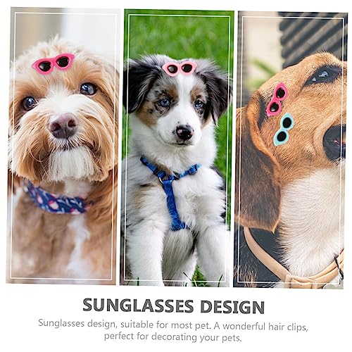 TOYANDONA 12stücke Teiliges Bunte Sonnenbrillen-haarklammern Für Haustiere Niedliche Clips Geeignet Für Katzen Und Hunde Festigende Kopfbedeckung Für Party Und Fotoshooting