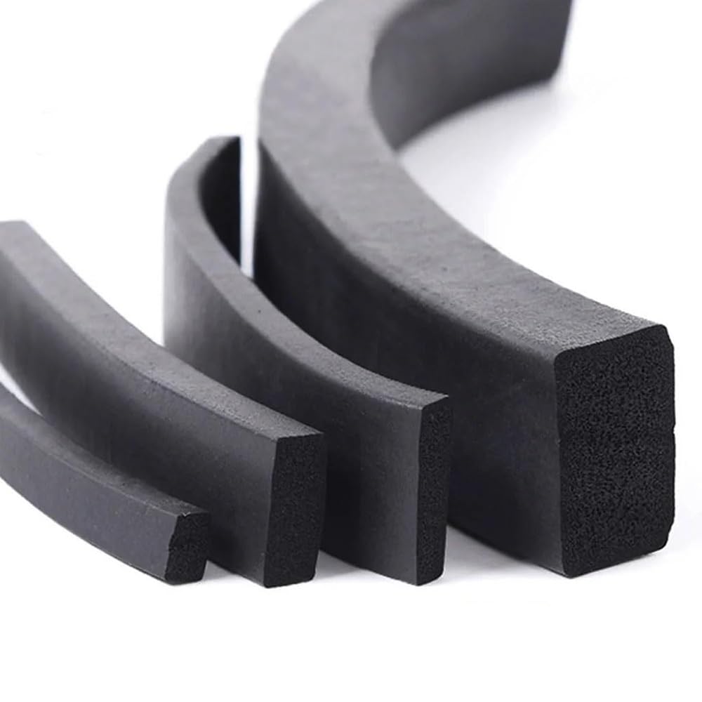 Bande d'étanchéité en caoutchouc mousse – Isolation phonique et joint résistant aux intempéries, longueur 1 m/2 m/5 m/10 m, épaisseur 3-20 mm, noir(1 Meters 20x20mm)
