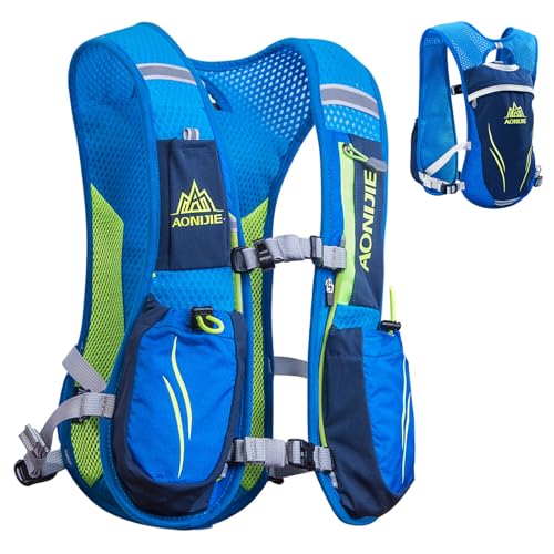 Image of TRIWONDER Lightweight Hydration Vest 5.5L Superior Backpack for Trail Running Cycling Marathoner Professional Outdoor Men Women (Blue - Vest Only)