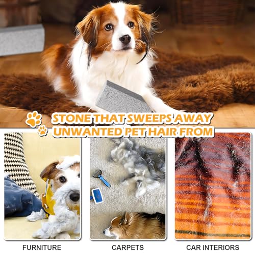 2 Stück Bimsstein, Tierhaarentferner für Haustiere, Fußpflege Werkzeug und Teppich Hundefell Entfernung