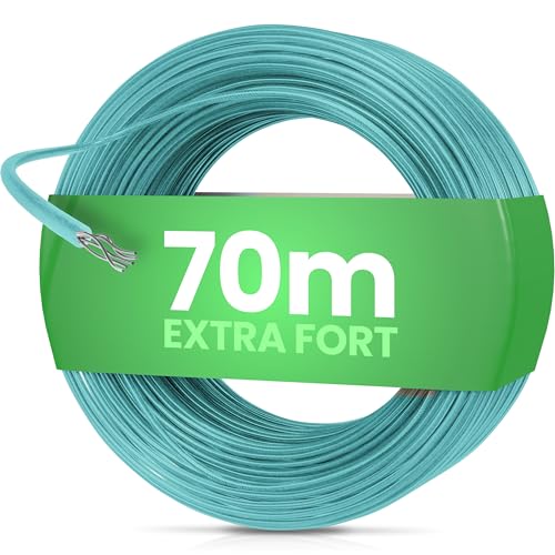 SimplySmooth Fil à linge 70 m en acier, robuste et extra fort pour extérieur, jardin et camping
