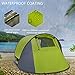 Sunnychic Pop Up Tent, Automatic Instant Setup, 3 Person, Dome, Compact, Green, Waterproof, UV Protection, Camping & Hiking