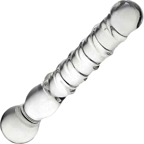 Gläs Joystick Consolador de vidrio transparente