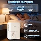 16L/Day Dehumidifiers for Home, Compressor Dehumidifier with Digital Display, 3 Modes (Laundry/Dry/Continuous), Ultra-Quiet, 24H Timer, 2 Drainage Options, Portable for Damp, Laundry Drying - Image 6