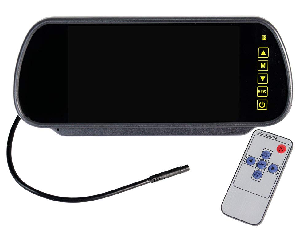 Vetrineinrete® Monitor 7" specchietto retrovisore per auto camper comandi touch schermo LCD M12