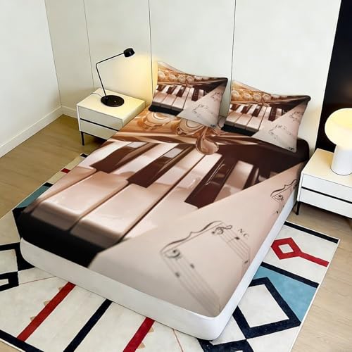 Drap-housse piano grand bonnet anti-dérapant lavable en machine - 5