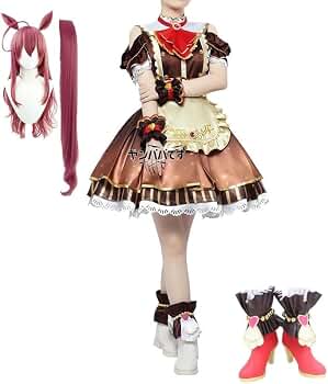 Amazon.co.jp: ウマ娘 ミホノブルボン コスプレ衣装+ウィッグ+耳+尾+靴