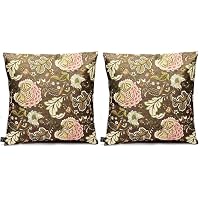 Amazon.co.jp: Kuai クッションカバー 60×60cm レトロフラワー