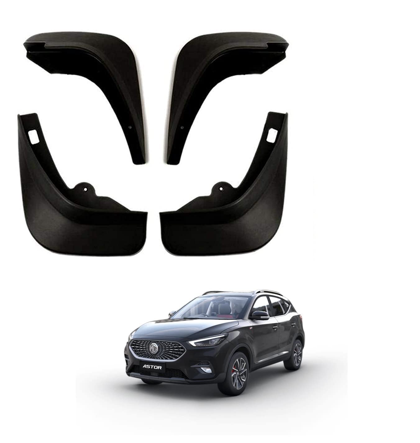 Auto Addict Car Mud Flaps O.E Type Mud Guard Set of 4 pcs for MG Astor