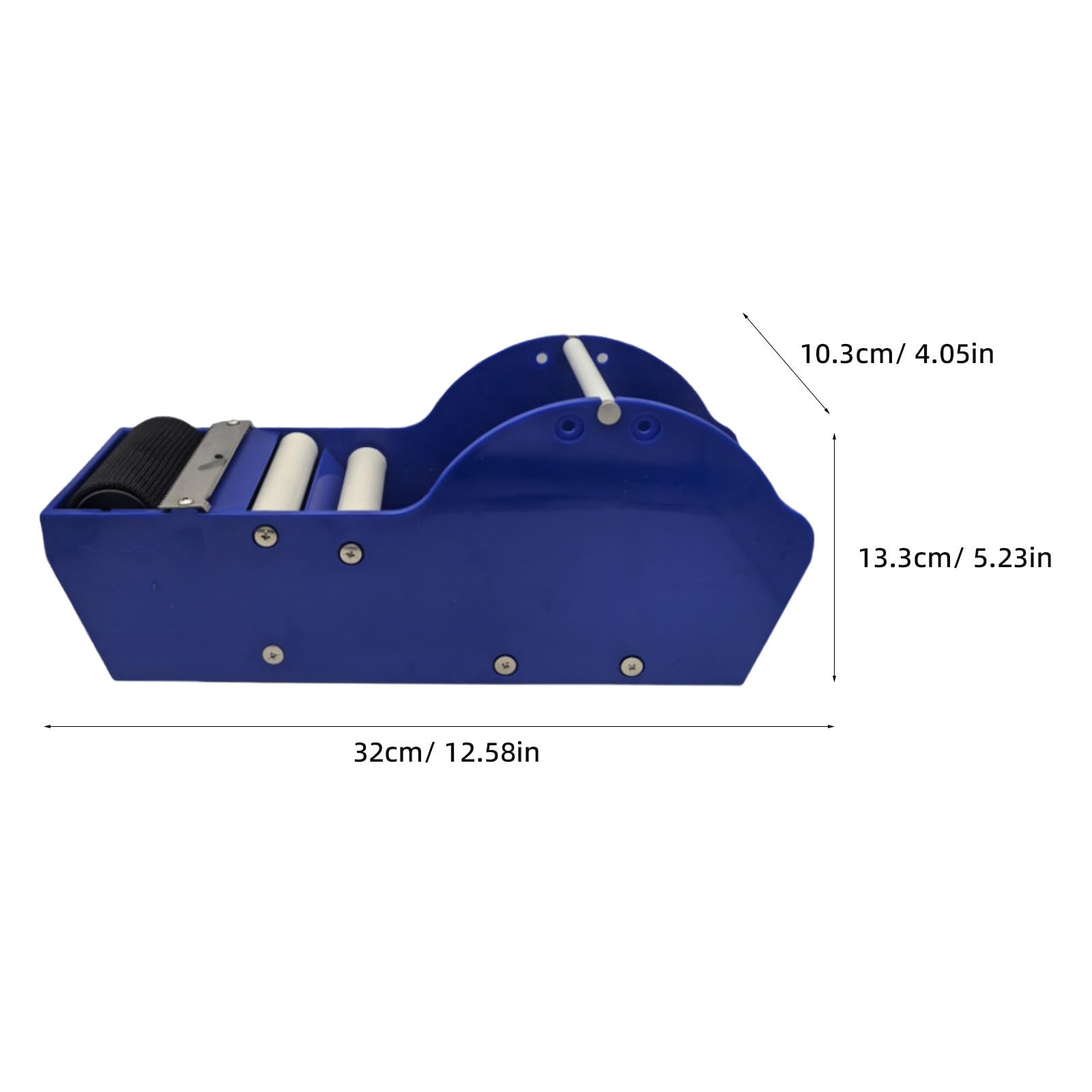 Dispenser per Nastro Adesivo da Imballaggio in Plastica Blu, Leggero Capacità di Larghezza Regolabile, per Postazioni di Imballaggio e Uso Domestico