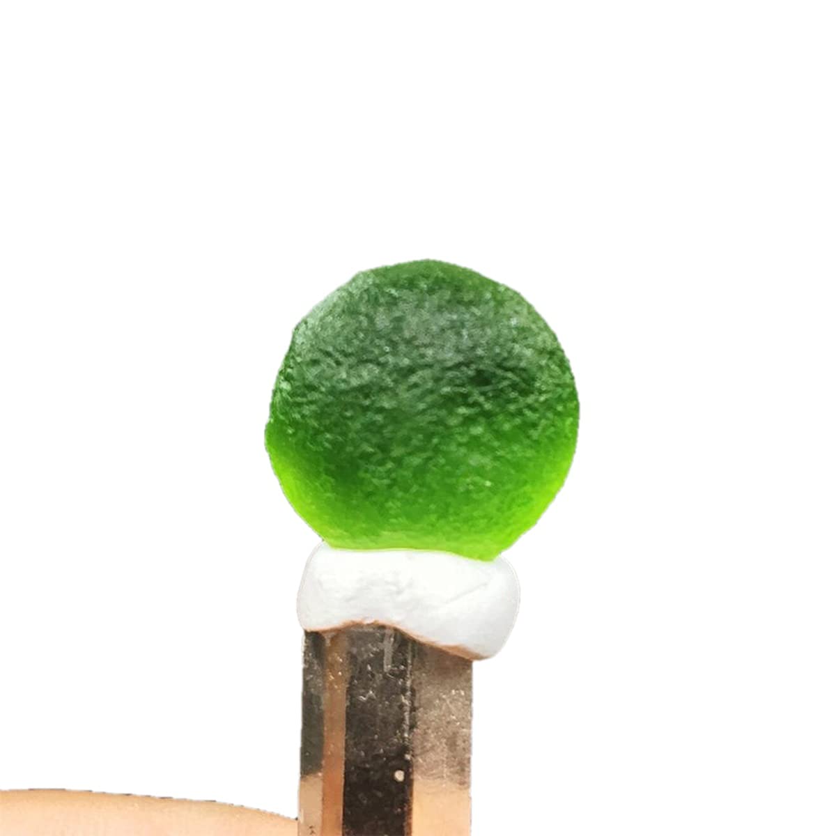 HCHL Moldavite stone, Real Raw Moldavite 1PC green Moldavite Czech Meteorite Impact Glass Rough Stone Crystal Energy Stone Moldavite crystal jewelry, women's jewelry (Color : 10MM, Size : 1PCS)