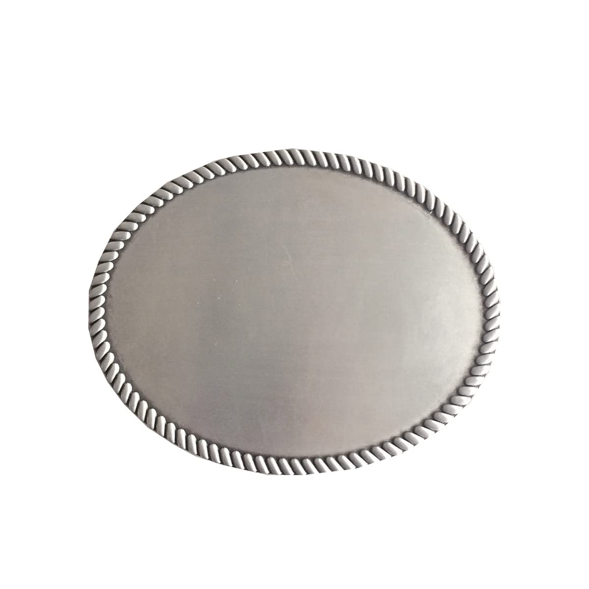 Jean's Friend Men's Antique Silver Antique Brushed Silver Oval Blank Belt Buckle Also Stock In The Us