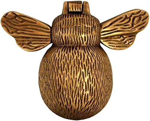 SCEXPORTS Shiny Solid Brass Bumblebee Door Knocker for Front Door 4X5X2 INCHES Handmade Delightful Detail Sturdy at Affordable Price. Unique Pear Shape Easy to Install. Symbol of Good Fortune