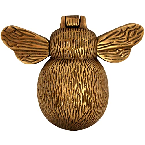 Scexports Shiny Solid Brass Bumblebee Door Knocker For Front Door 4X5X2 Inches Handmade Delightful Detail Sturdy At Affordable Price. Unique Pear Shape Easy To Install. Symbol Of Good Fortune #TOP27