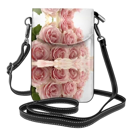 Sac à bandoulière fleurs roses idéal pour le shopping, voyages et camping