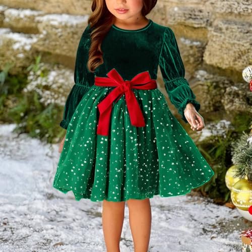 JBin Rich 3-7T Toddler Girls Dress Set-Casual Party Tulle Tutu Holiday Dress for Christmas,Birthday,Daily Wear4