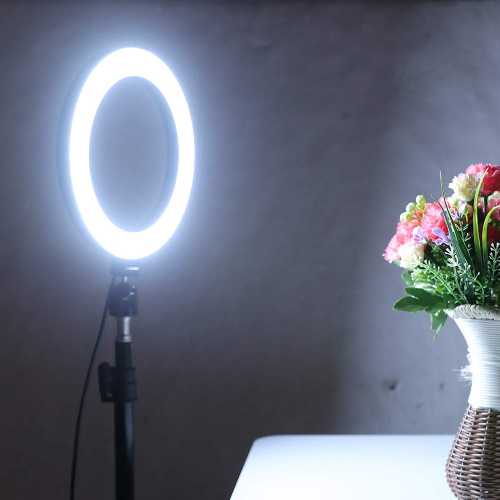 OKAT Luce ad Anello a LED, Pratica Lampada ad Anello Video a LED Kit Luce ad Anello per Trucco per Video per Streaming Live per Fotografia