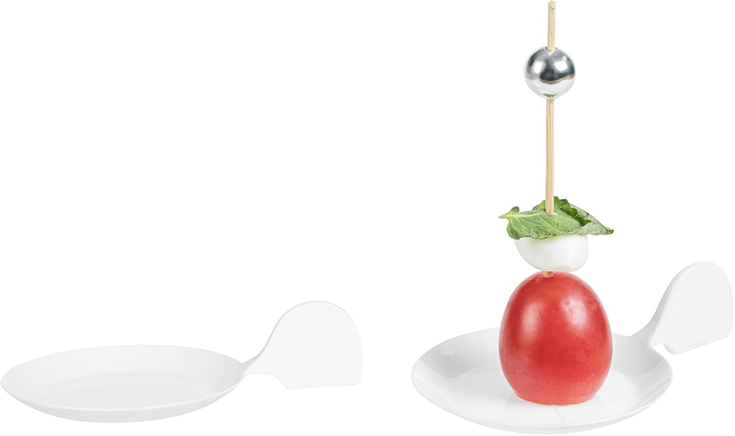 Restaurantware 3.7 x 2.5 Inch Dessert Plates 100 Small Cocktail Plates - Unique Fish-Shaped White Plastic Disposable Appetizer Plates Holds Entrees For Weddings Or Birthday Parties