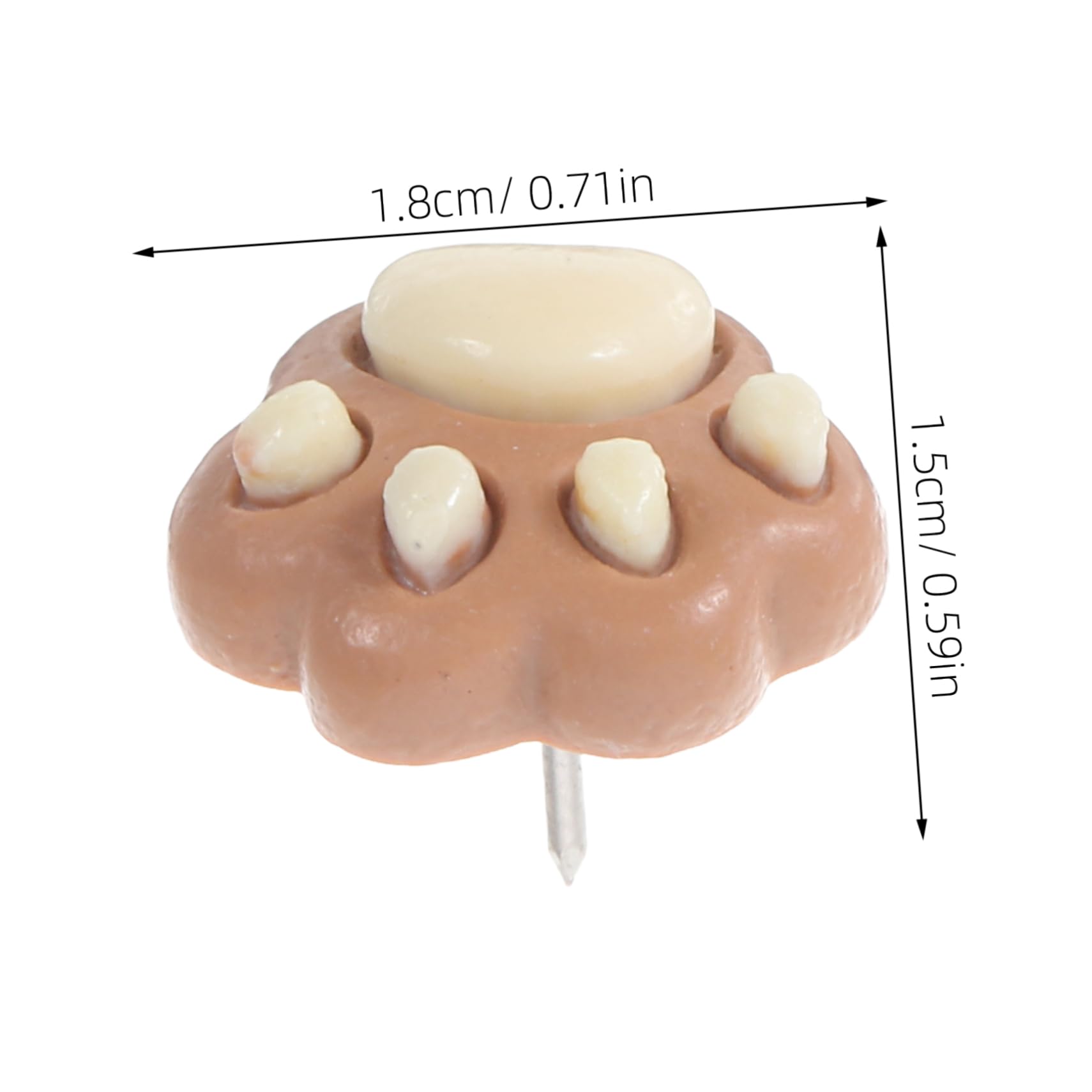 GARIOUANS 30PCS Dog Paw Push Pins for Cork and Felt Boards Resin and Metal Thumb Tacks Decorative Bulletin Board Accessories for Home Office Desk Organization - Image 2