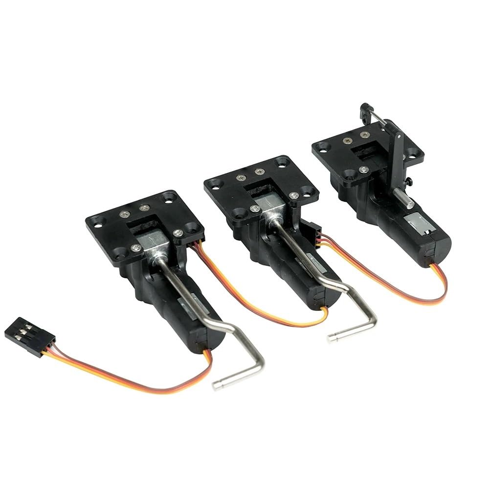 Mini tren de aterrizaje retráctil de 25g, Servoless Digital, electrónico de Metal for 2kg RC de ala fija KTK SU27 KT, pieza de avión(Nose and 2pcs Main)