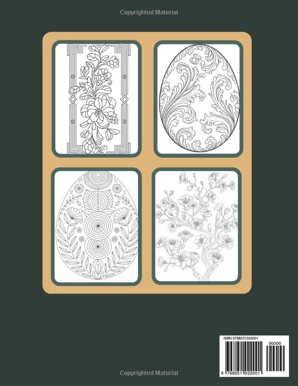 Spring & Easter Coloring Book for Adults: Botanical, Ornamental and Art-Inspired Modern Style Designs image 3