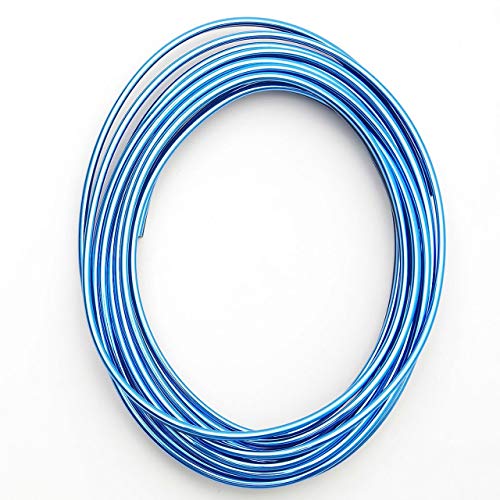 GoodsLand 【 4color 】 汎用 メッキモール 車 カラーモール 青 ラインモール エッジモール おしゃれ かっこいい 車内 アクセサリー 3mm 5m GD-EDGEMOLE-BL