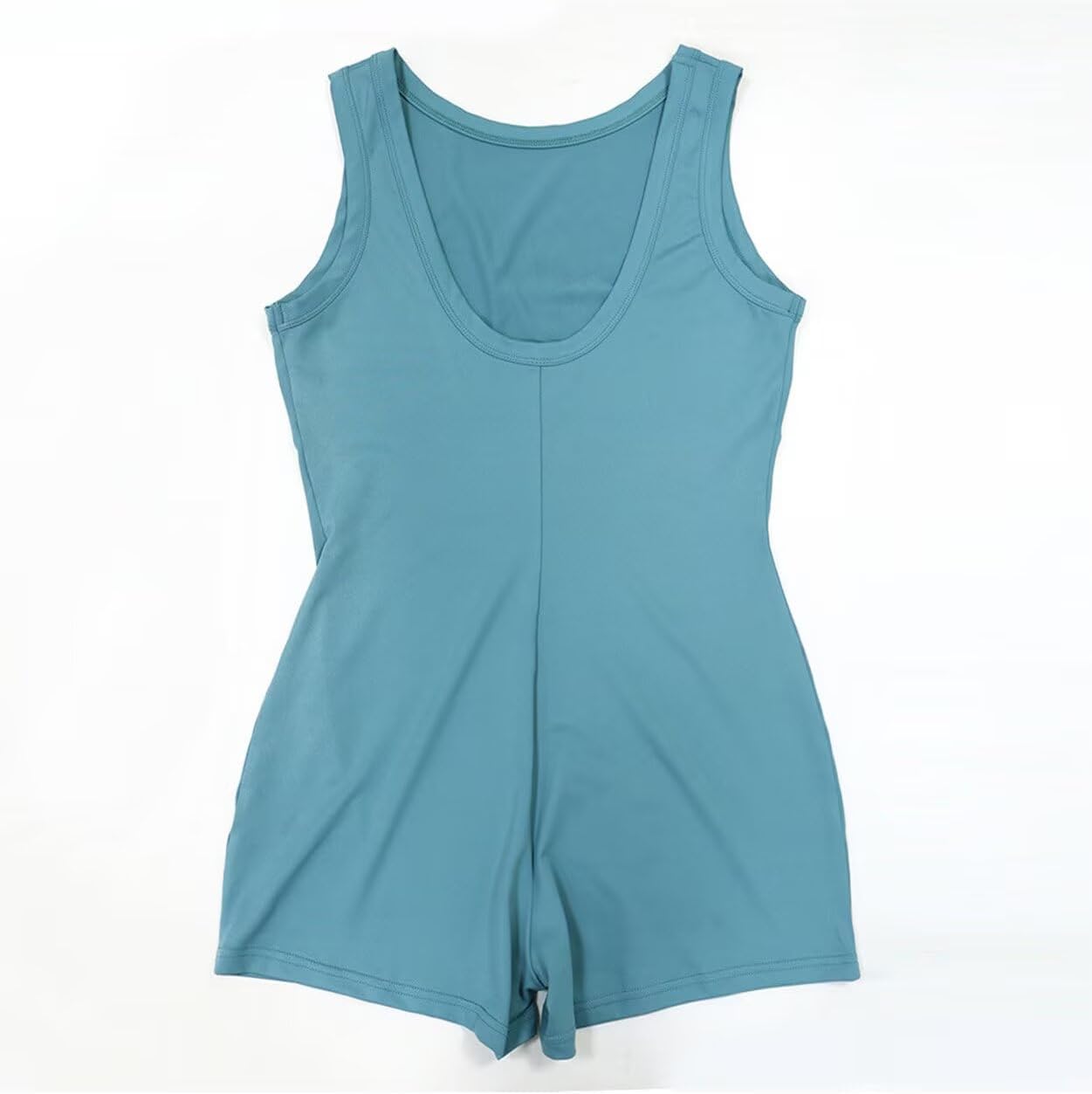 acelyn Women Summer 2 Piece Outfits Sleeveless Bodycon Tie Waist Romper Shorts Mini Dress Athletic Vacation Jumpsuit Sets