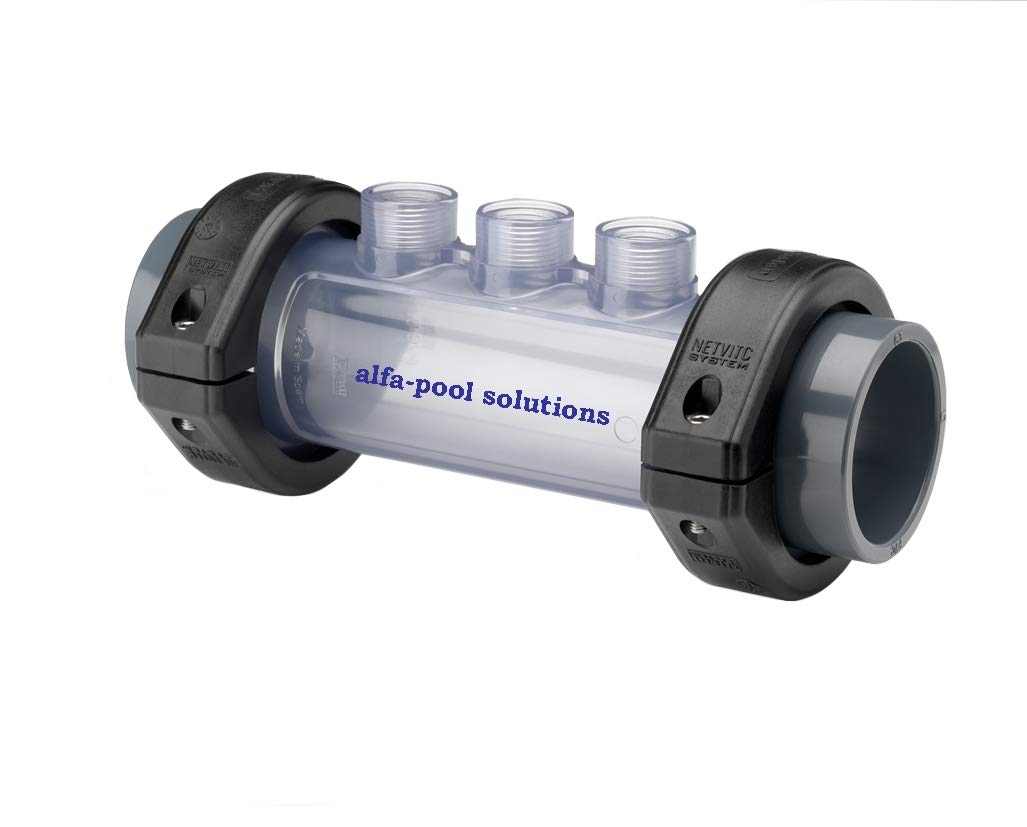 Ogniwo pomiarowe PVC 2 uchwyty elektrody korek 1/2" przyłącze złączka D50mm armatura przepływowa