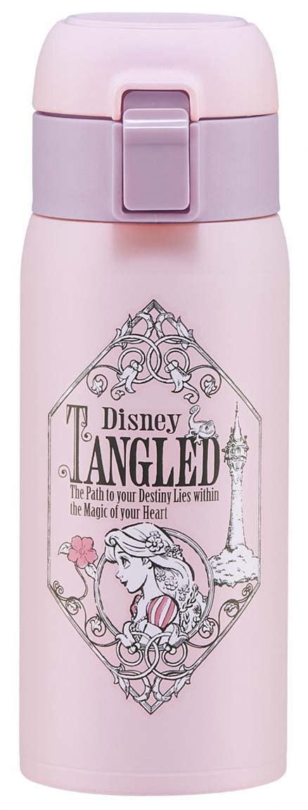 Skater STOT3-A Hot and Cold Retention, Stainless Steel Mug, 11.8 fl oz (350 ml), One-Touch Opening, Disney Rapunzel