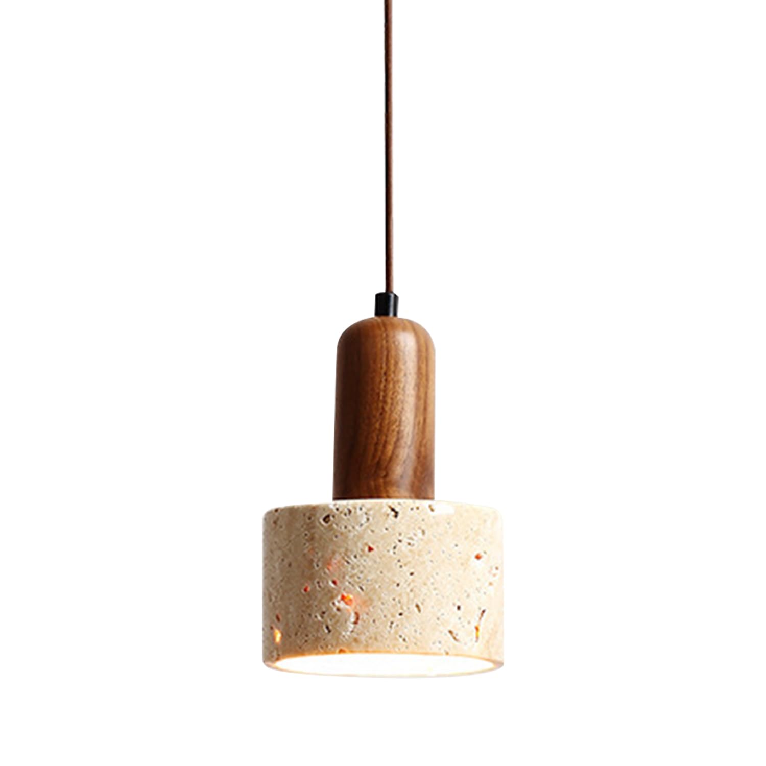 Lámpara Colgante Moderna Lámpara de Techo Colgante de Piedra Natural Lámpara pequeña de Madera Lámpara Colgante nórdica única E27 Iluminación Colgante for Comedor Mesita de Noche Luces de Isla