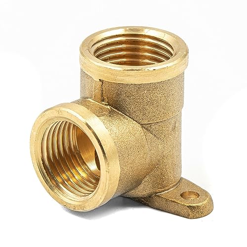 Codo mural FF 1/2 – Latón CuZn40Pb2 – Racor de fijación mural Hembra – 10 bar