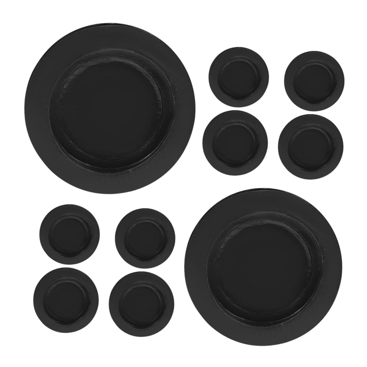 WOONEKY 10pcs Indestructible Piggy Bank Bottom Plugs Round Rubber Stoppers for Coin Bank Jar