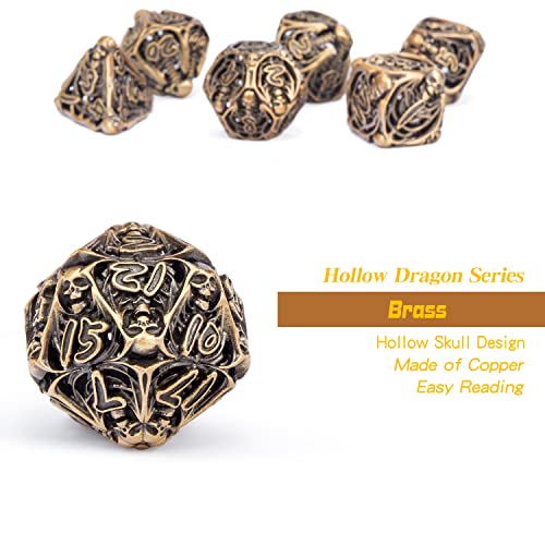 DNDND-Ancicent-Brass-DD-Hollow-Metal-Dice-Set-7-PCS-Dice-with-Grogeous-Gift-Case-for-DND-Dungeons-and-Dragon-Tabletop-Game-Ancient-Brass