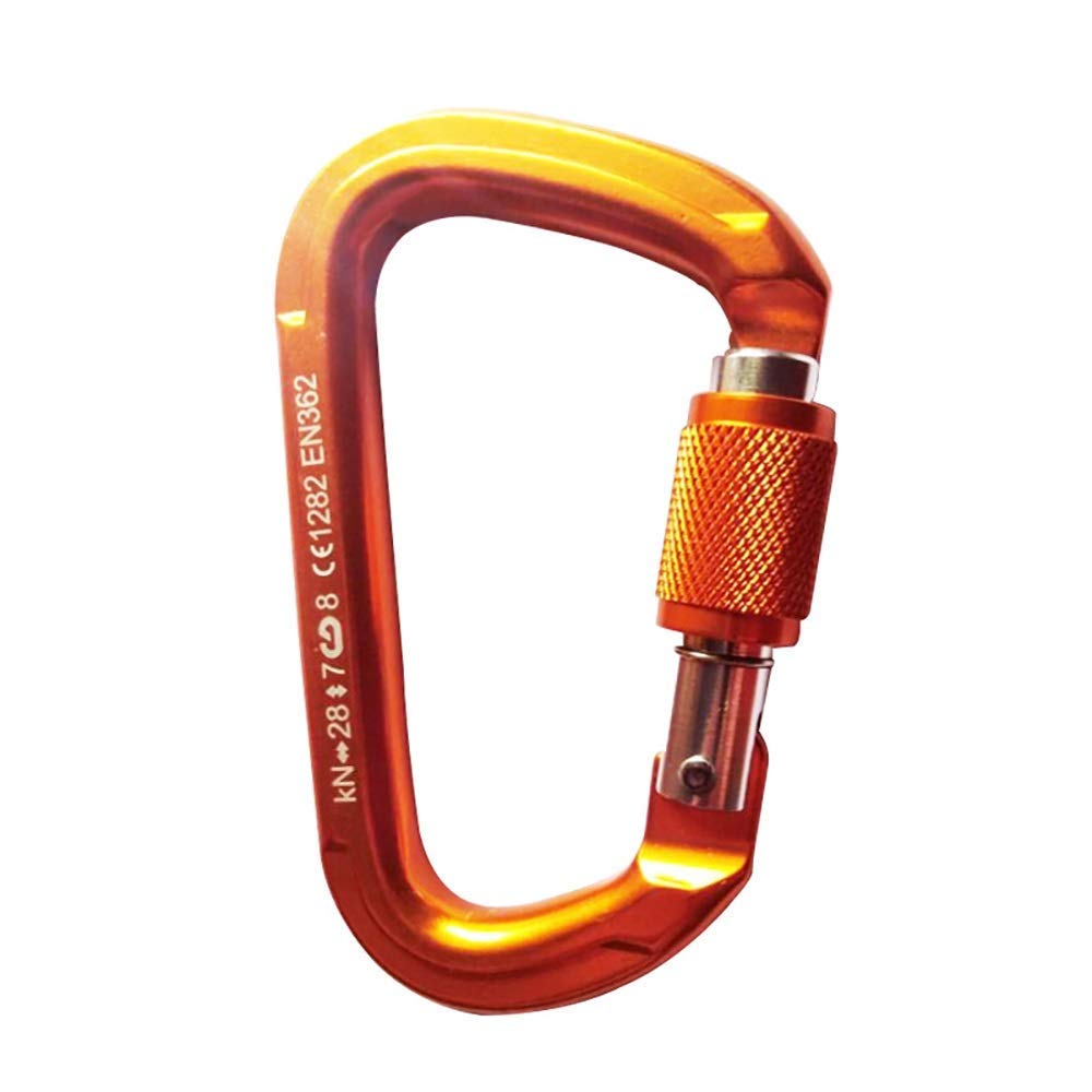 Moschettone Grande, moschettone Grande con Gancio a Clip, 2 Confezioni Moschettone Twist Lock per impieghi gravosi da Esterno Super Resistente (Oro, 115x69 mm)
