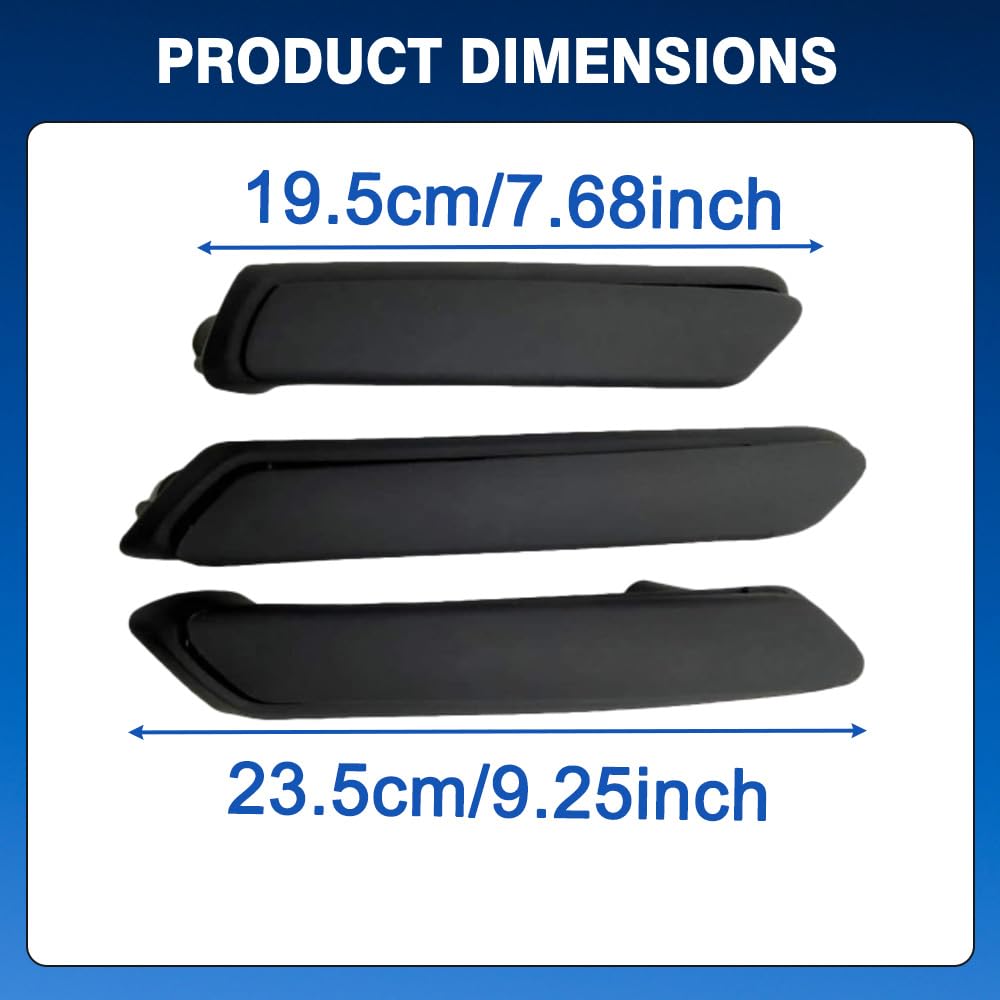 Riloer 3 Manijas Tirador interior de puerta para reposabrazos 3B4867372 3B0867180A, 3B4867179B, Compatible con VW Passat B5.5 2001-2005