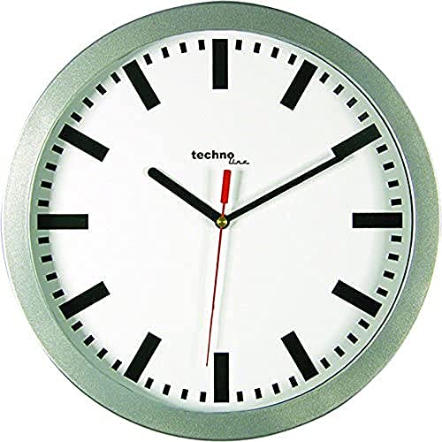 Technoline Wt 7800 Orologio Da Parete, Plastica, Argento, 30 X 4 X 30 Cm