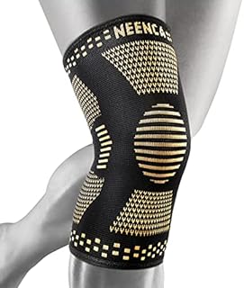 NEENCA Copper Knee Support Brace(Pair), Professional Knee Sleeves with Copper Ions Infused Fiber Technology, Premium Compression Support for Knee Pain, Sports, Arthritis, ACL, Joint Pain Relief