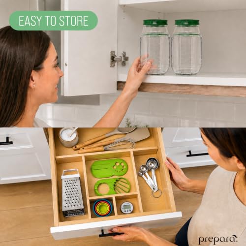 Image of Prepara Salad Set - Herbs n' Greens, Avocado Cool & 2 Salad Pods | BPA-Free, Ideal for Meal Prep, Snacks & Salads, Multi-Function Prep Tools, Includes 2.5 oz Leakproof Dressing Capsules