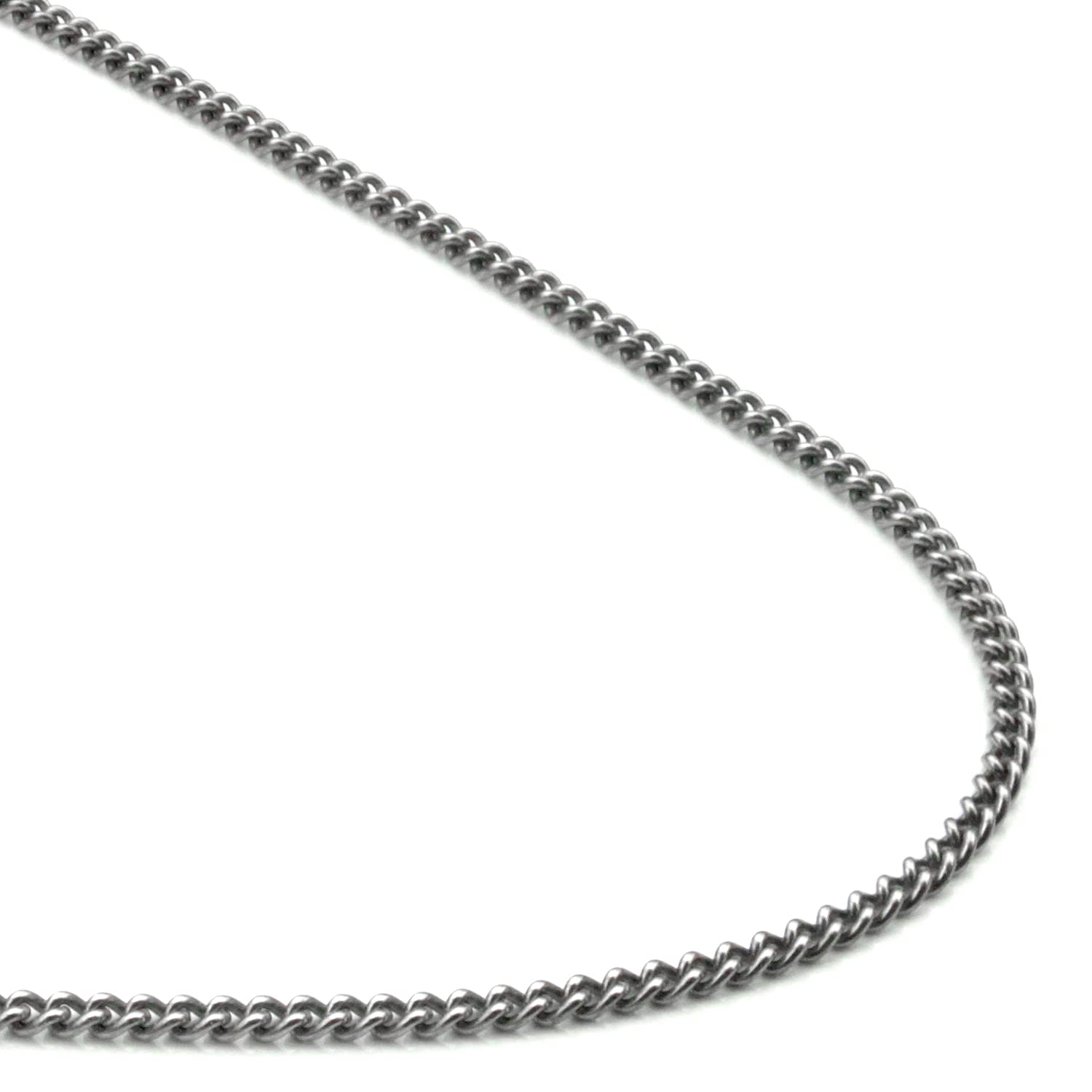 True Titanium 2MM Curb Necklace Chain
